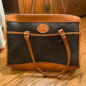 Dooney & Bourke Leather Purse - Navy/Tan